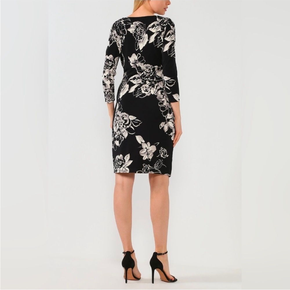 NWT Lauren Ralph Lauren Elegant Long Sleeve
Black and White Floral Dress Size 6 - Picture 3 of 14